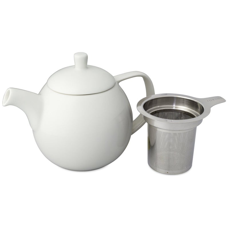 FORLIFE Curve Teapot with Infuser, 24-Ounce, White - Image 2